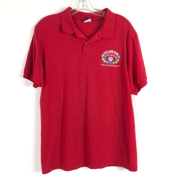 Vintage Other - Vintage Clowns Unlimited Event Staff Collared Polo